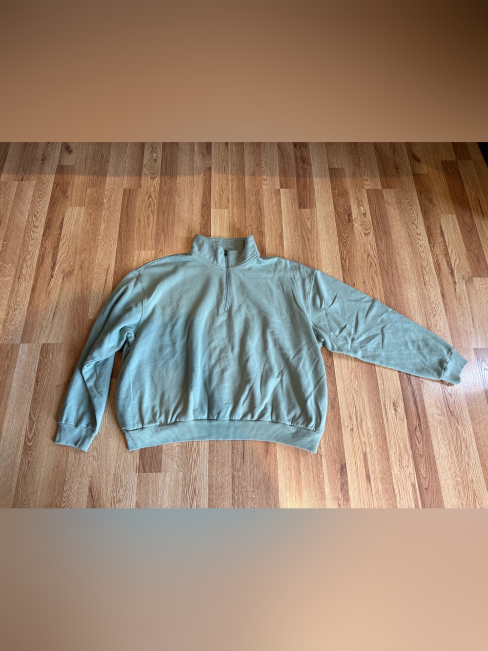 Aeropostale Sage Green Cropped Quarterzip